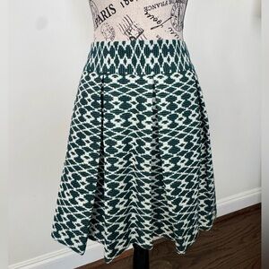 Banana Republic Green Pleated Skirt